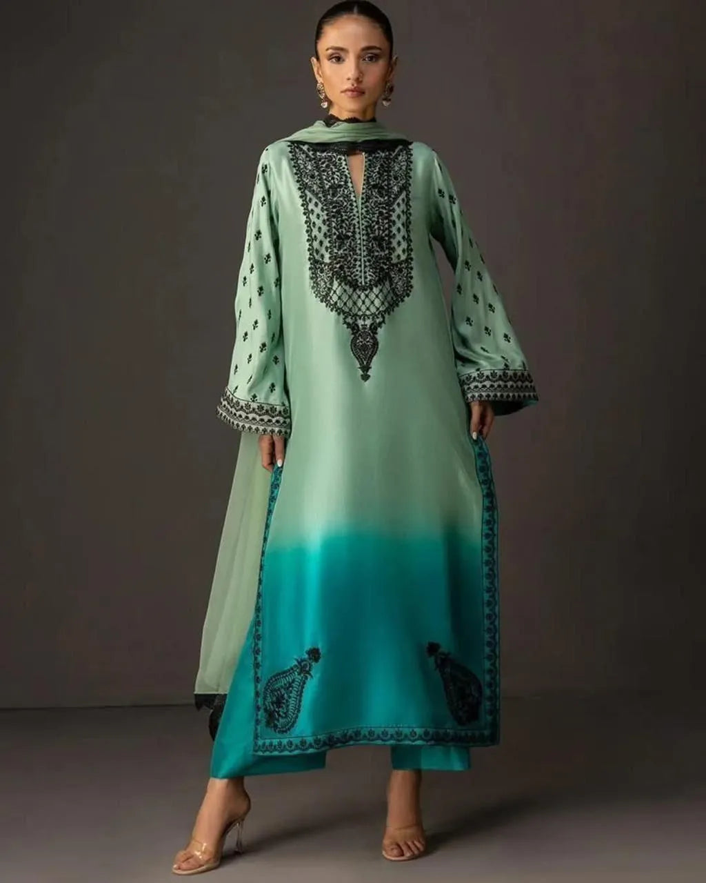 3 Pcs Women's Unstitched Digital Print Suit | Stylish Printed Fabric