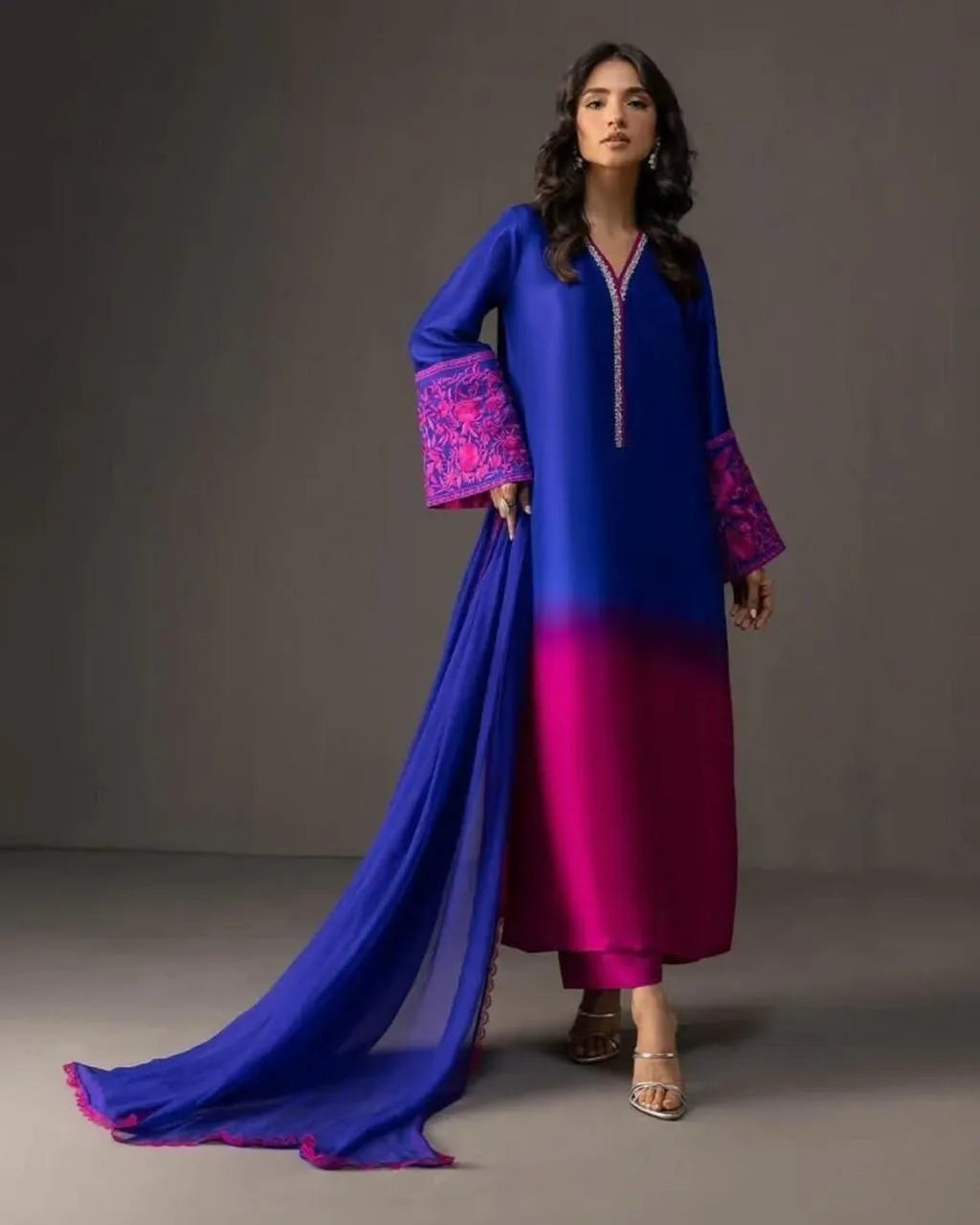 3 Pcs Women's Unstitched Digital Print Suit | Stylish Printed Fabric