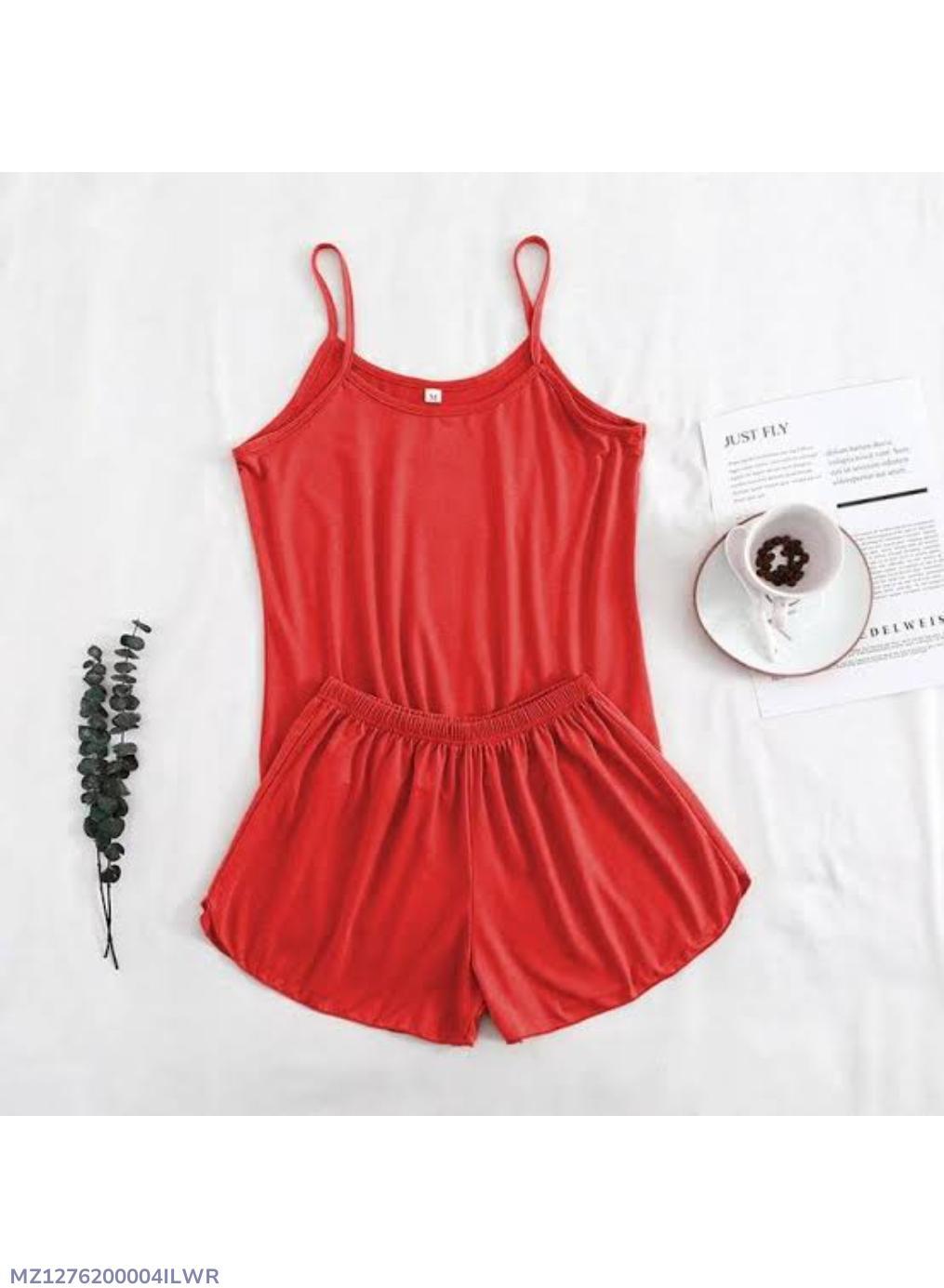 Cotton Jersey Plain Comfortable & Breathable Camisole Set
