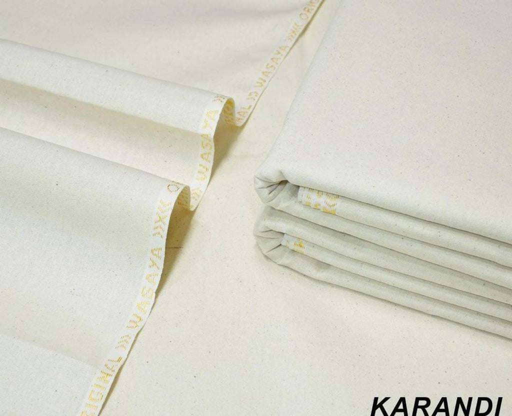 Men’s Unstitched Karandi Plain Suit  | Mid Season Collection