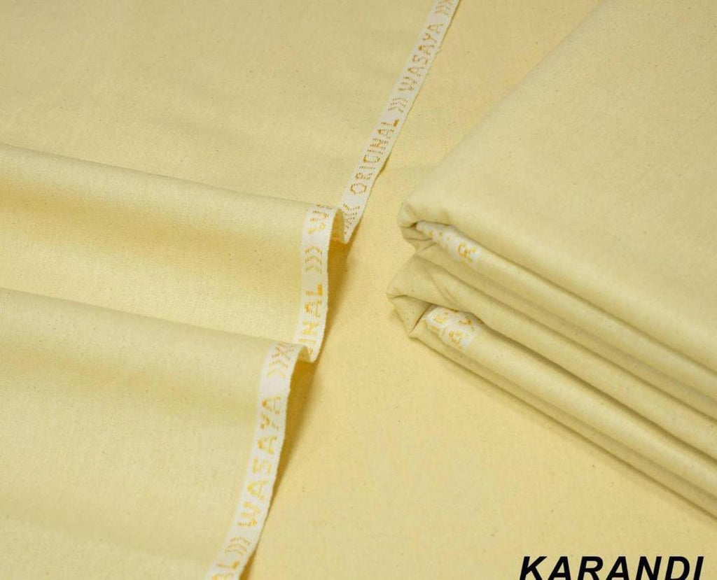 Men’s Unstitched Karandi Plain Suit  | Mid Season Collection