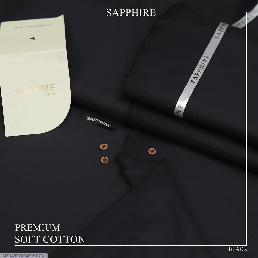 Men’s Unstitched Cotton Plain Suit – Summer Collection