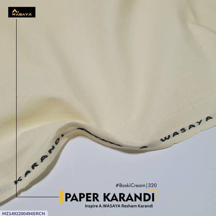 Men’s Unstitched Karandi Plain Suit | Mid Season Collection