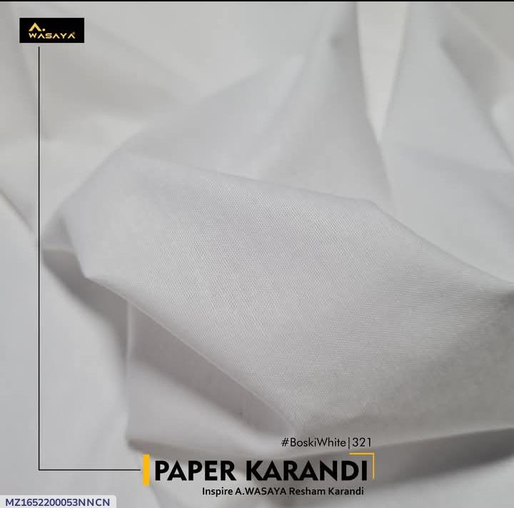 Men’s Unstitched Karandi Plain Suit | Mid Season Collection