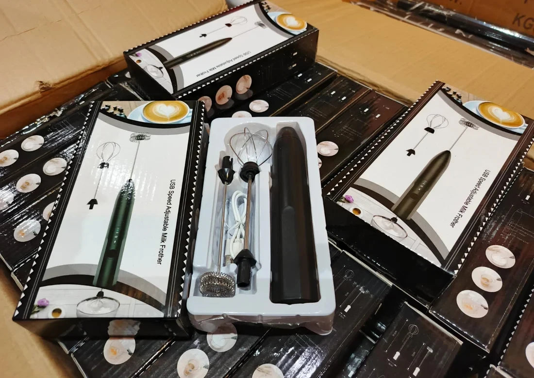 Coffee Mixer Rechargeable Milk Shaker Maker Frother – USB Charging, 3-Speed Adjustable Handheld Coffee Beater