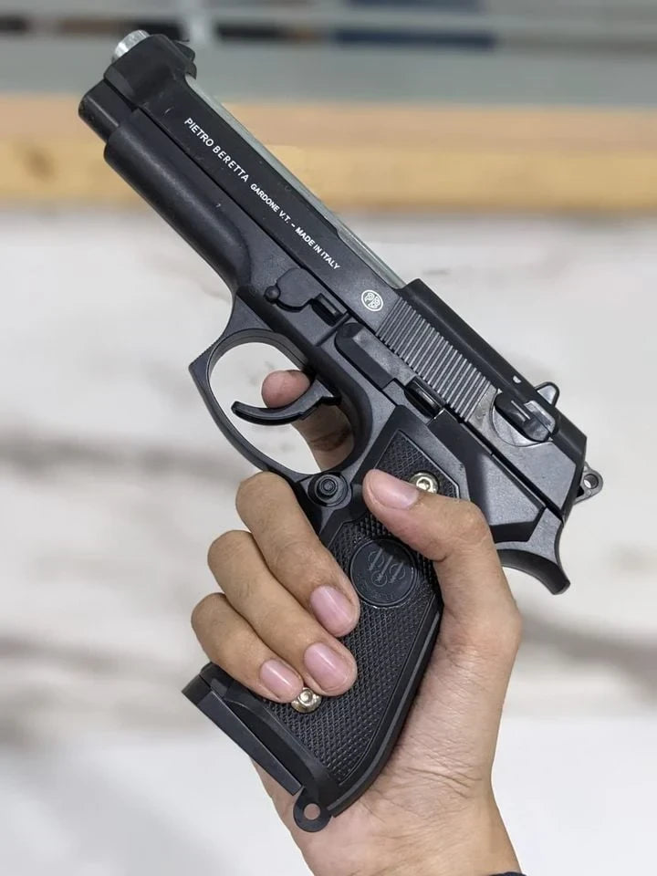 Metal Toy Gun | Heavy Real-Like BERETTA Black – High Quality Hard Plastic Grip