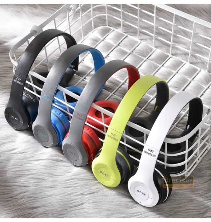 P47 Bluetooth Headphones - Wireless Over-Ear Headset