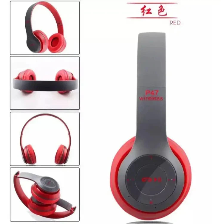 P47 Bluetooth Headphones - Wireless Over-Ear Headset