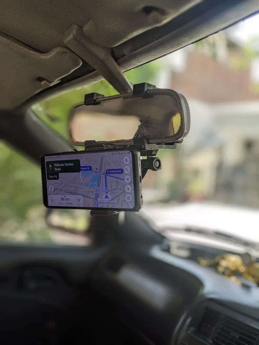 Universal Auto Car Rear View Mirror Mobile Mount – Car Phone Holder