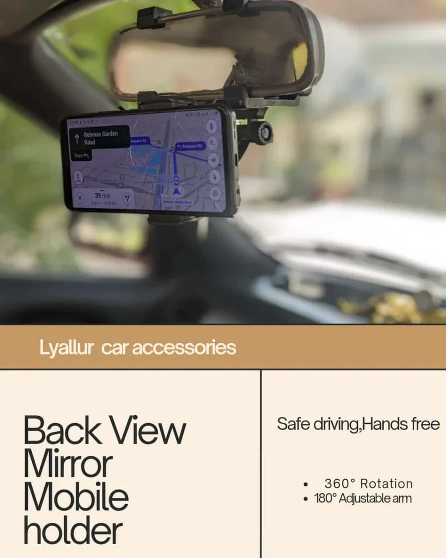 Universal Auto Car Rear View Mirror Mobile Mount – Car Phone Holder