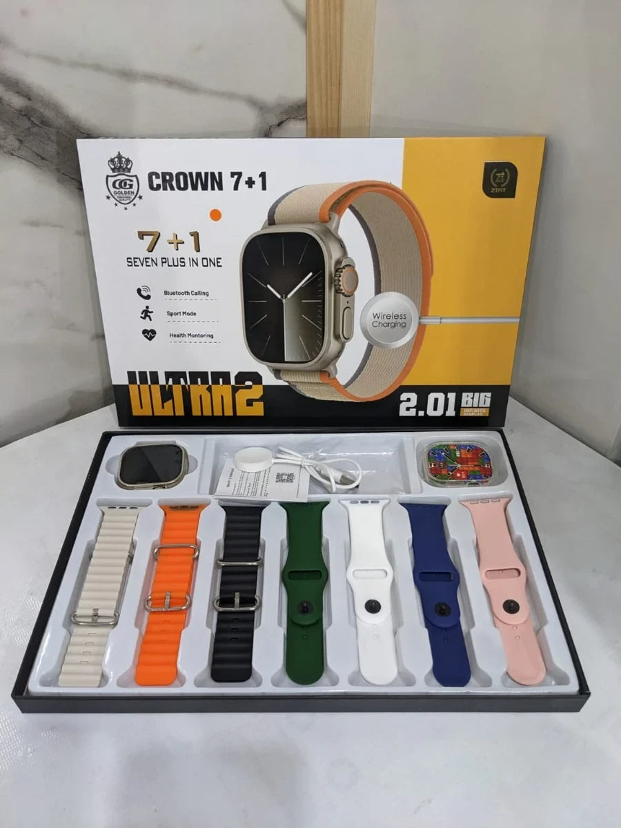 Crown 7+1 Smart Watch - Premium Fitness Tracker