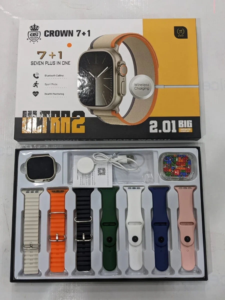 Crown 7+1 Smart Watch - Premium Fitness Tracker