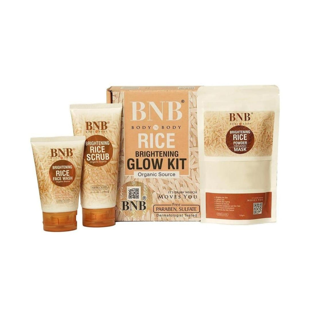 Skin Brightening Rice Facial Kit | Whitening & Exfoliating Face Care Set