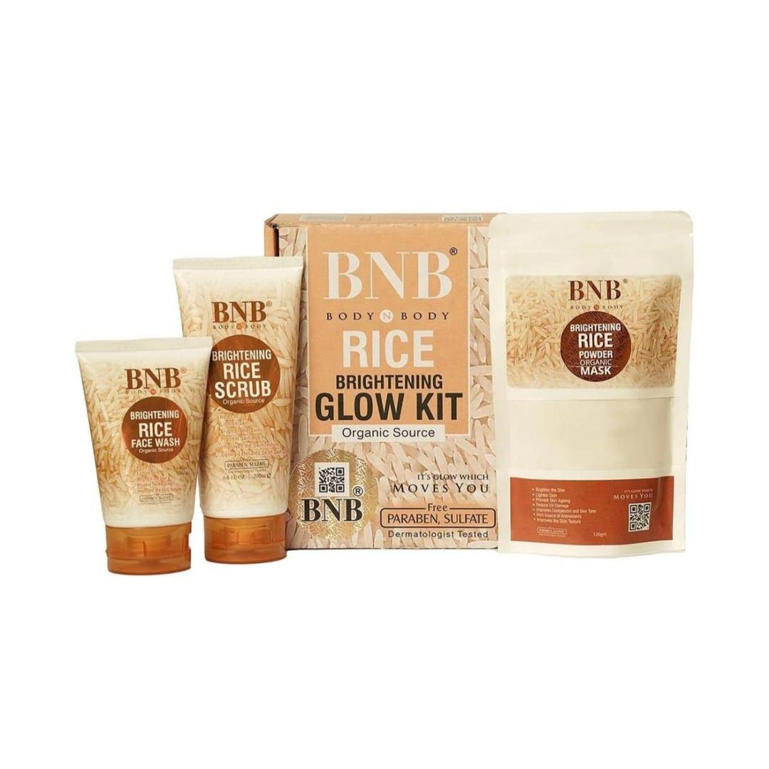 Skin Brightening Rice Facial Kit | Whitening & Exfoliating Face Care Set