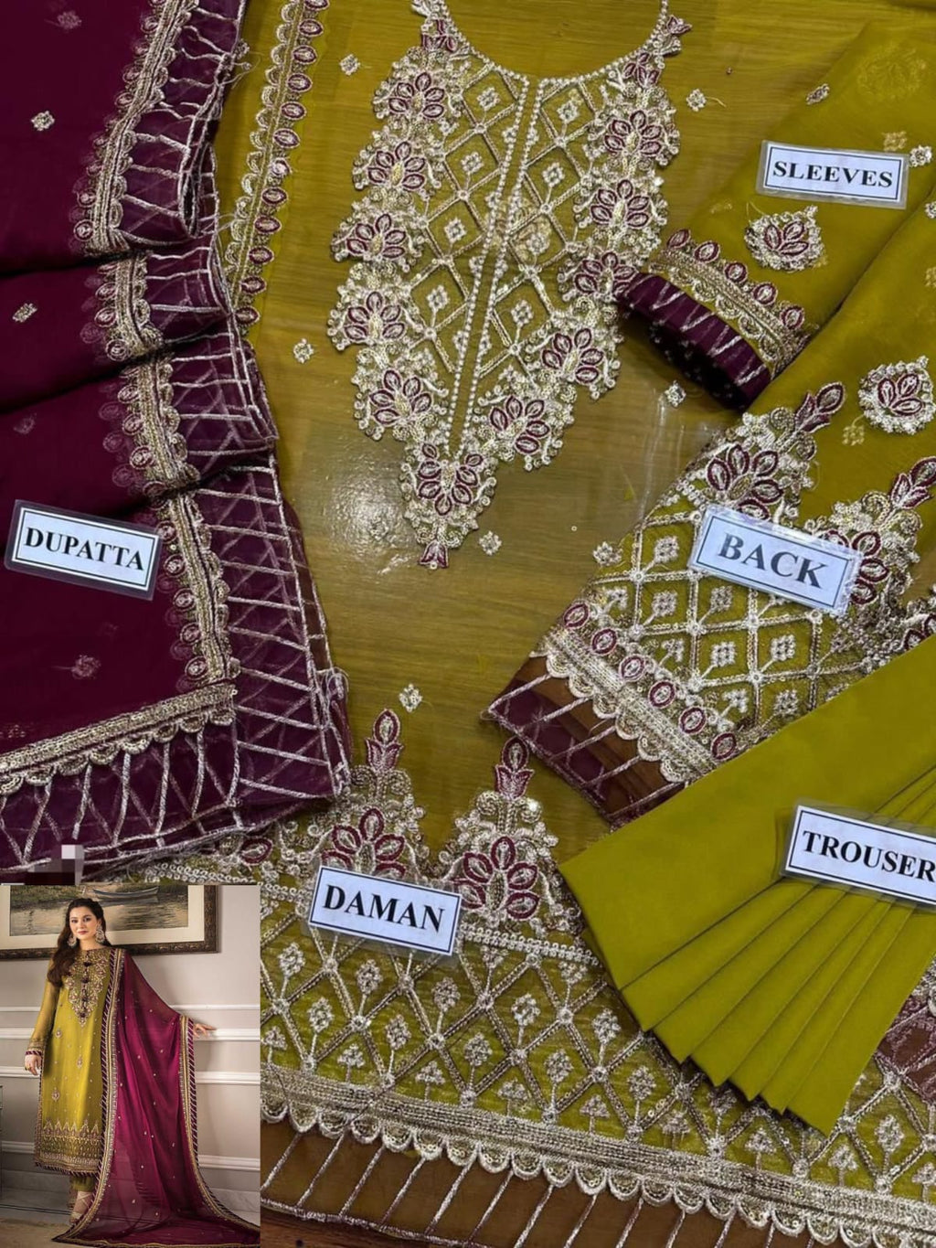 Chiffon Embroidered Luxury Unstitched 3PC – Pakistani Formal Wear