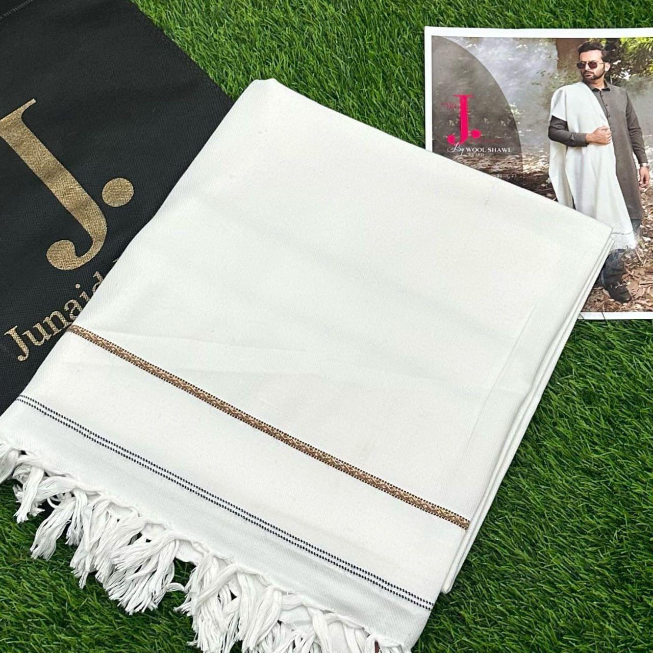 J. Junaid Jamshed Men’s Premium Suti Wool Winter Shawl – 10 Elegant Shades