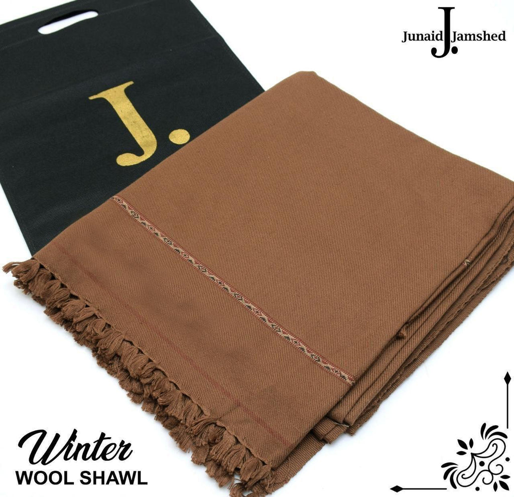 J. Junaid Jamshed Men’s Premium Suti Wool Winter Shawl – 10 Elegant Shades