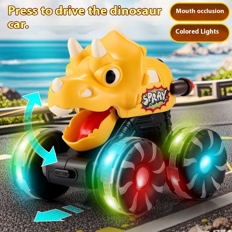 Inertial Sliding Model Light Pressing Dinosaur Toy Car | Fun Kids Vehicle with Lights & Sound