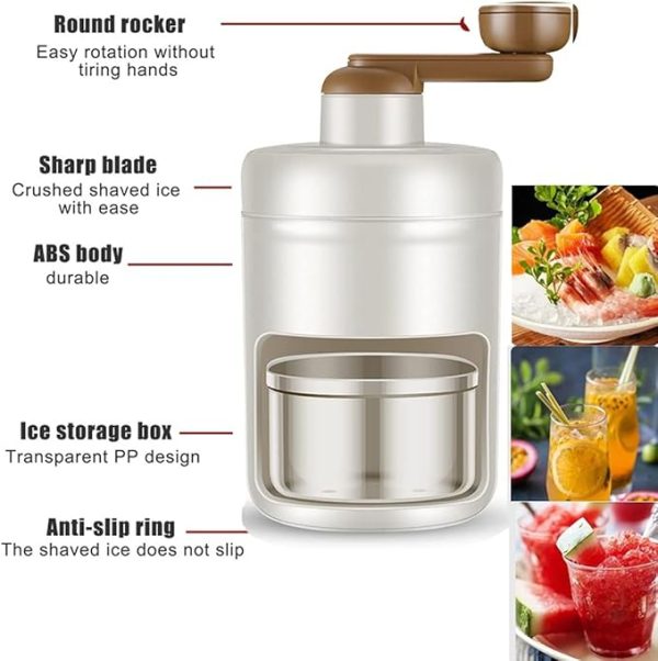 Gola Ganda Maker - Portable Manual Ice Crusher Multi-function Hand Shaved Ice Machine