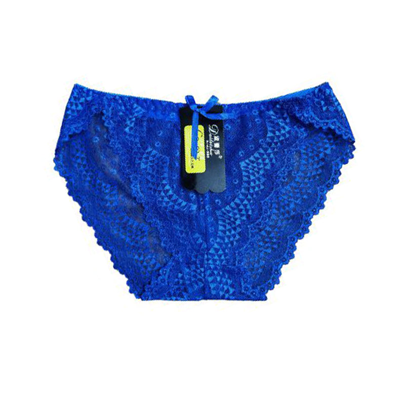 Women's Seamless Lace Panties – Pack of 3 (Random Colors)