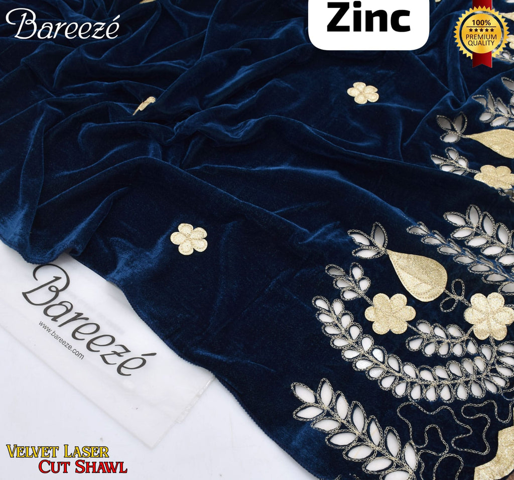 Winter Season Soft Velvet Shawl | Premium Stitched 2.5 Yard Heavy Leaser Cut Embroidery