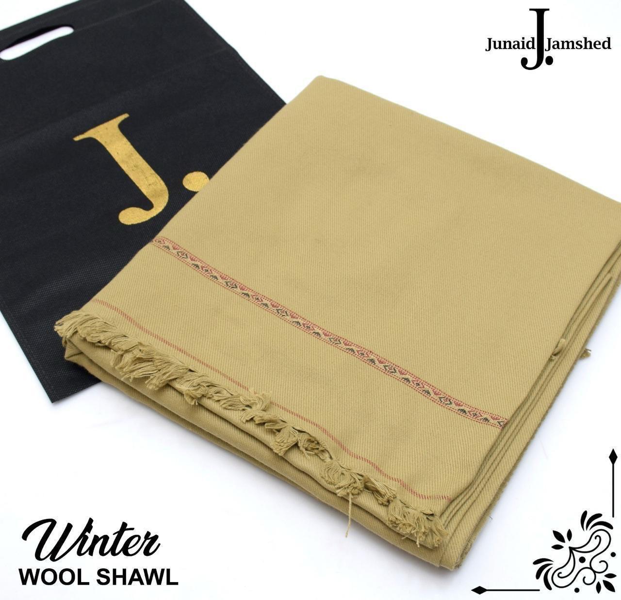 J. Junaid Jamshed Men’s Premium Suti Wool Winter Shawl – 10 Elegant Shades