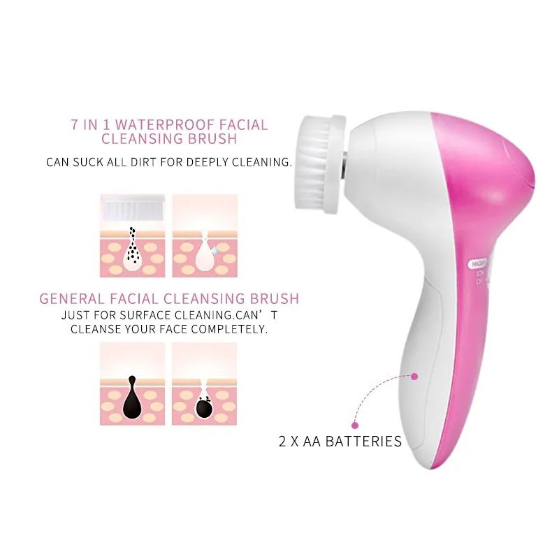 5-in-1 Electric Facial Cleanser & Massager | Dual Frequency Spa Tool