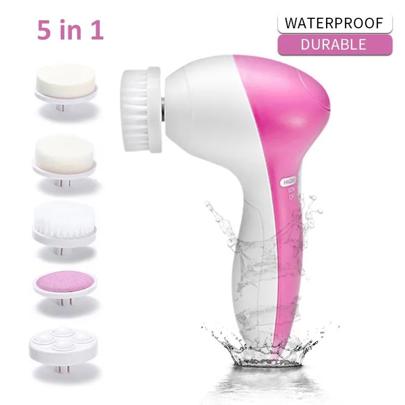 5-in-1 Electric Facial Cleanser & Massager | Dual Frequency Spa Tool