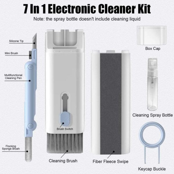 7 In 1 Computer Keyboard Cleaner Brush Kit Earphone Cleaning Pen For Headset Keyboard Cleaning Tools Cleaner Key-cap Puller