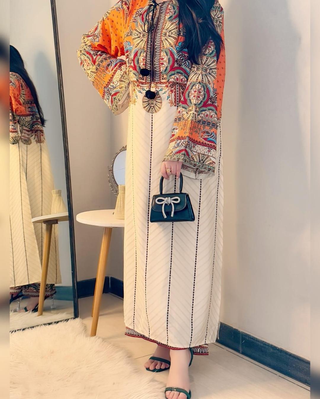 Stylish Women's Stitched Cotton Printed Shirt & Trouser Set - 2 Pcs