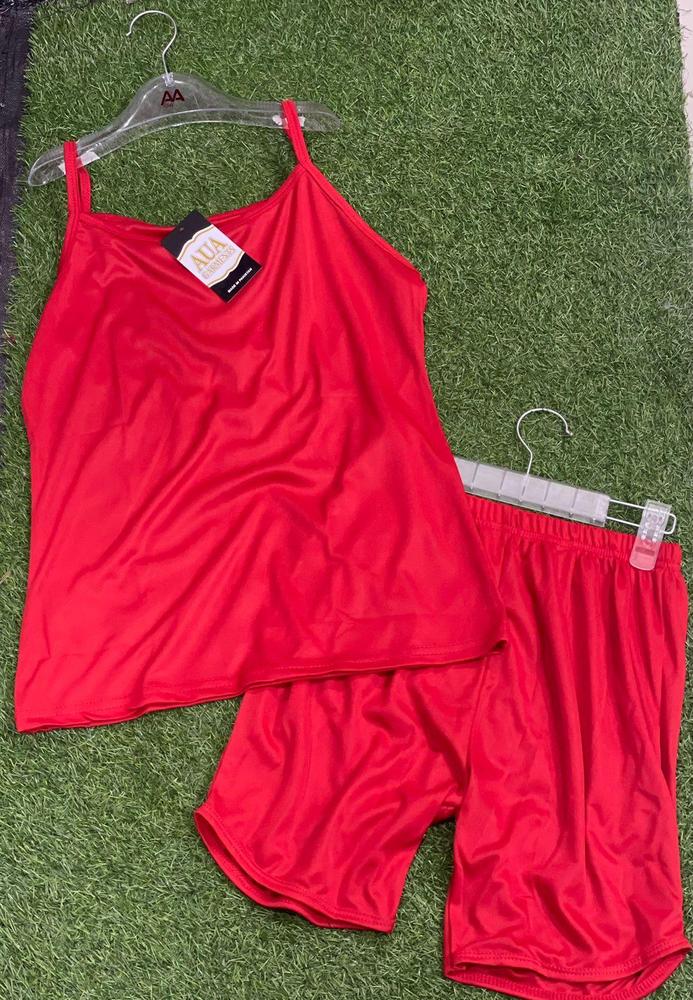 Silk Plain Lightweight Camisole Set – Soft & Comfortable Sleepwear