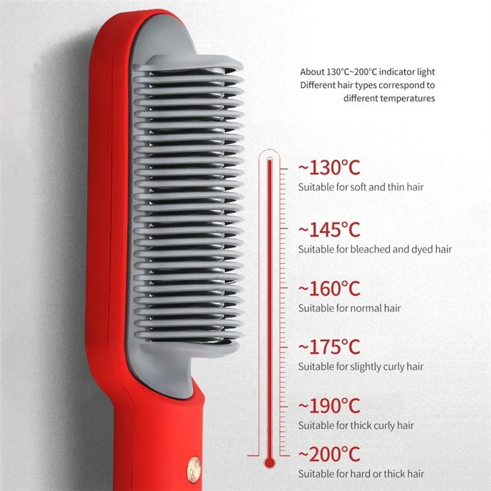 909 Hair Straightener Brush | Comb Style Hair Styling Tool for Girls