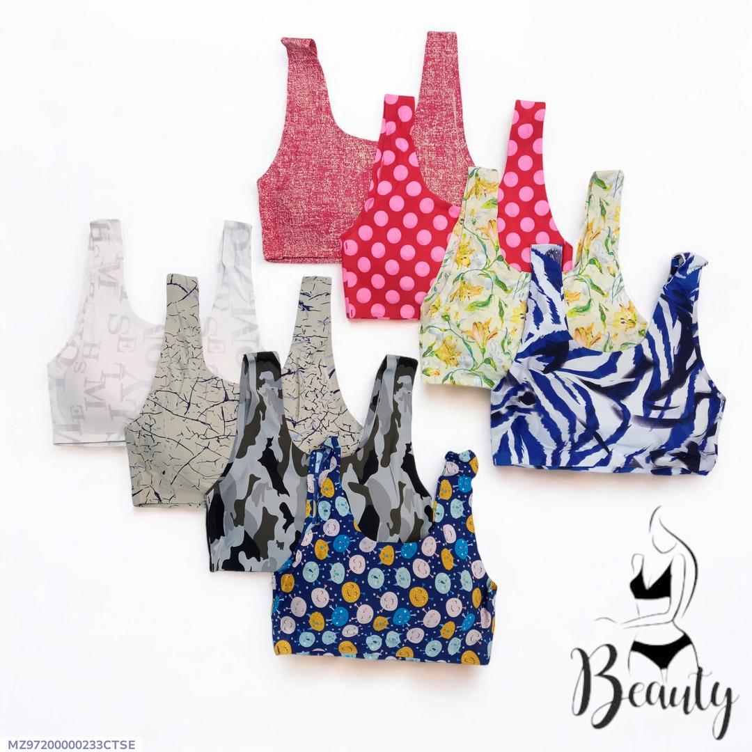 Women’s Multicolor Printed Padded Bra – Malai Fabric | Seamless & Comfortable