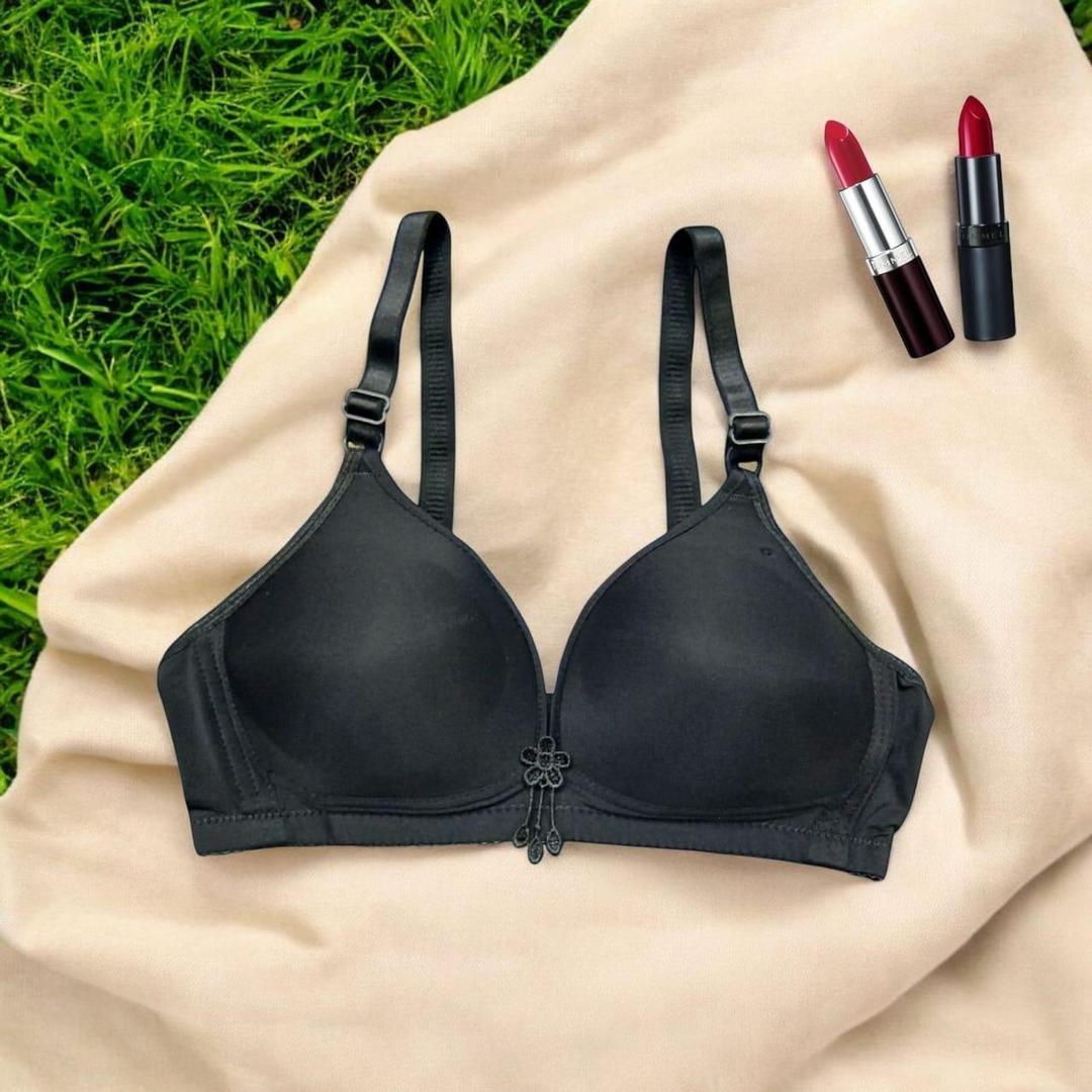 Women’s Silk Push-Up Padded Bra – Wireless & Back Closure