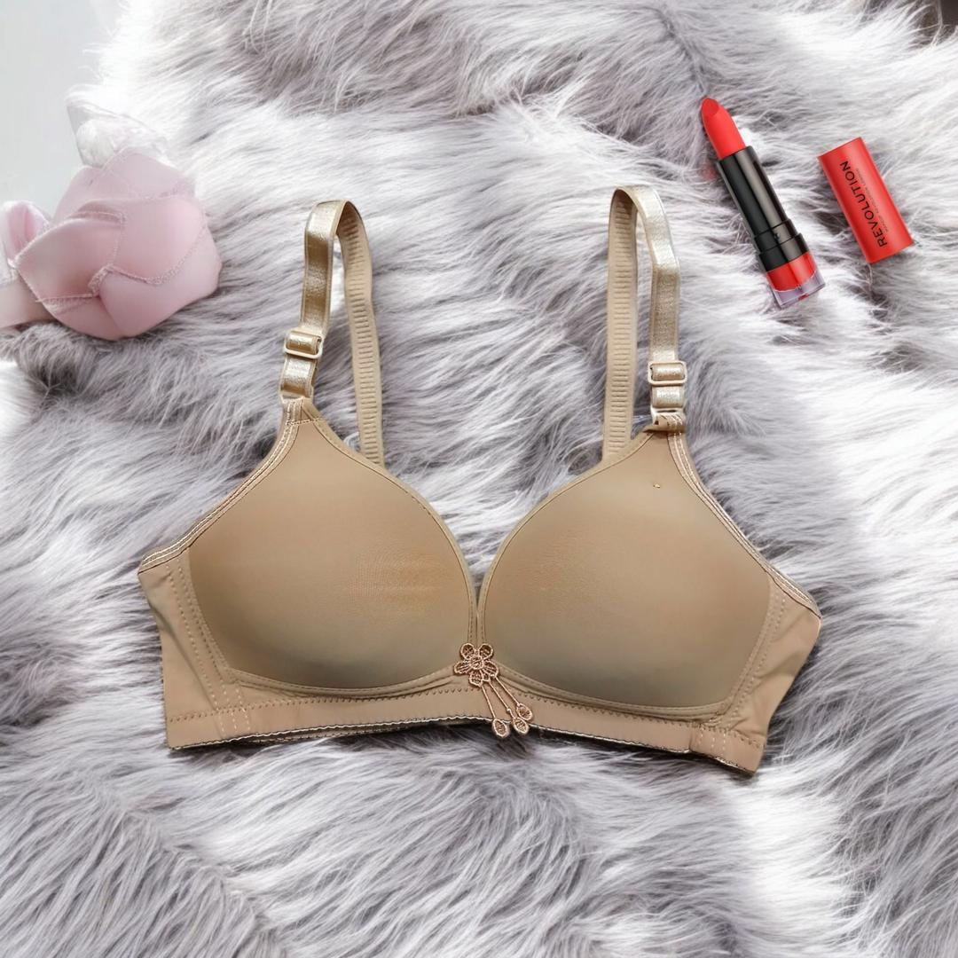 Women’s Silk Push-Up Padded Bra – Wireless & Back Closure