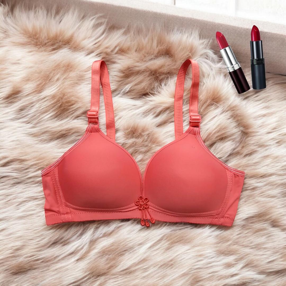 Women’s Silk Push-Up Padded Bra – Wireless & Back Closure