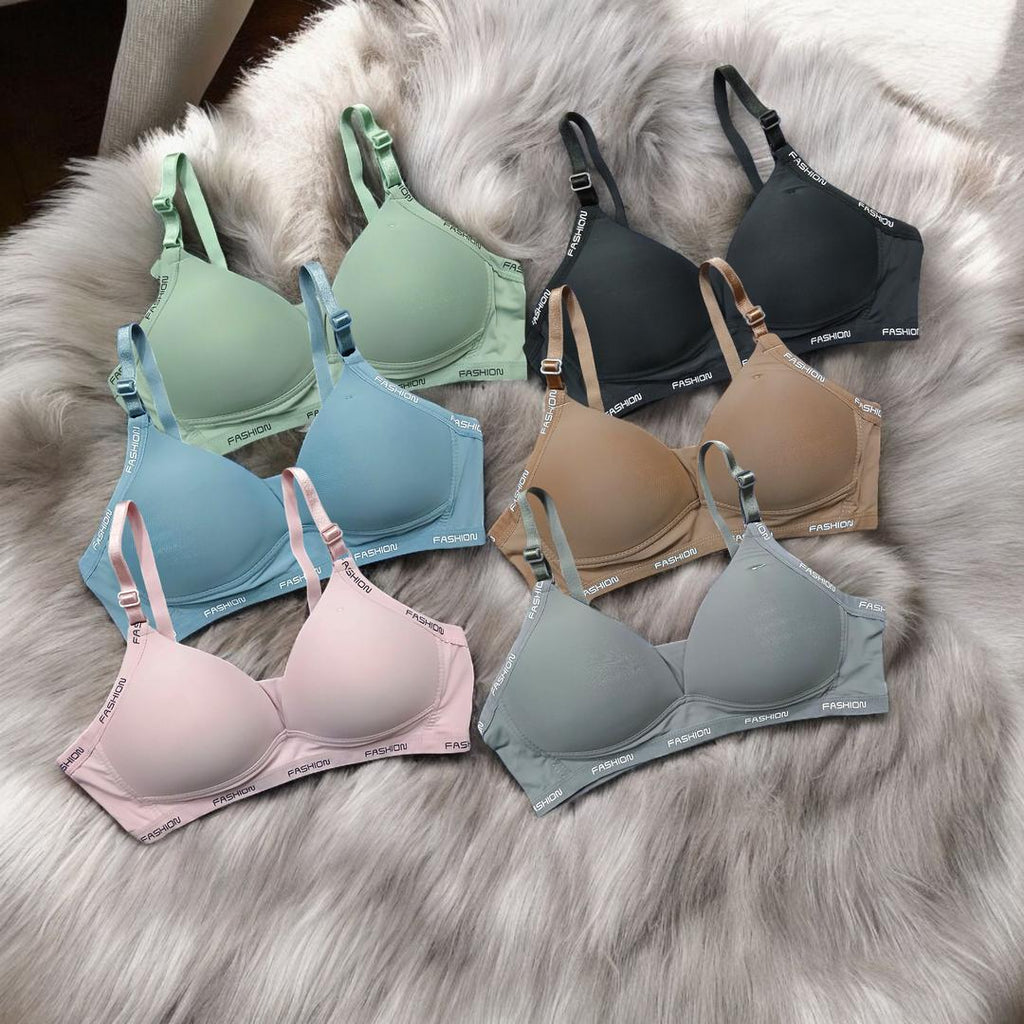 Women’s Silk Push-Up Padded Bra – Wireless & Back Closure