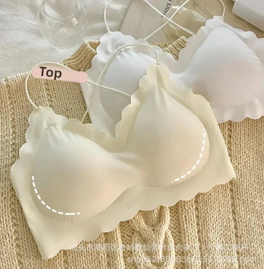 Women’s Malai Padded Bra – Korean Style | Off White, Comfortable & Anti-Sagging
