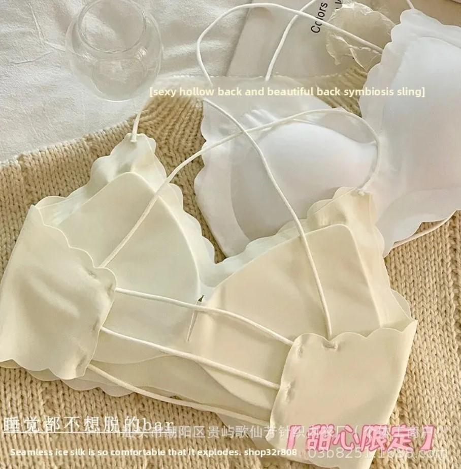 Women’s Malai Padded Bra – Korean Style | Off White, Comfortable & Anti-Sagging