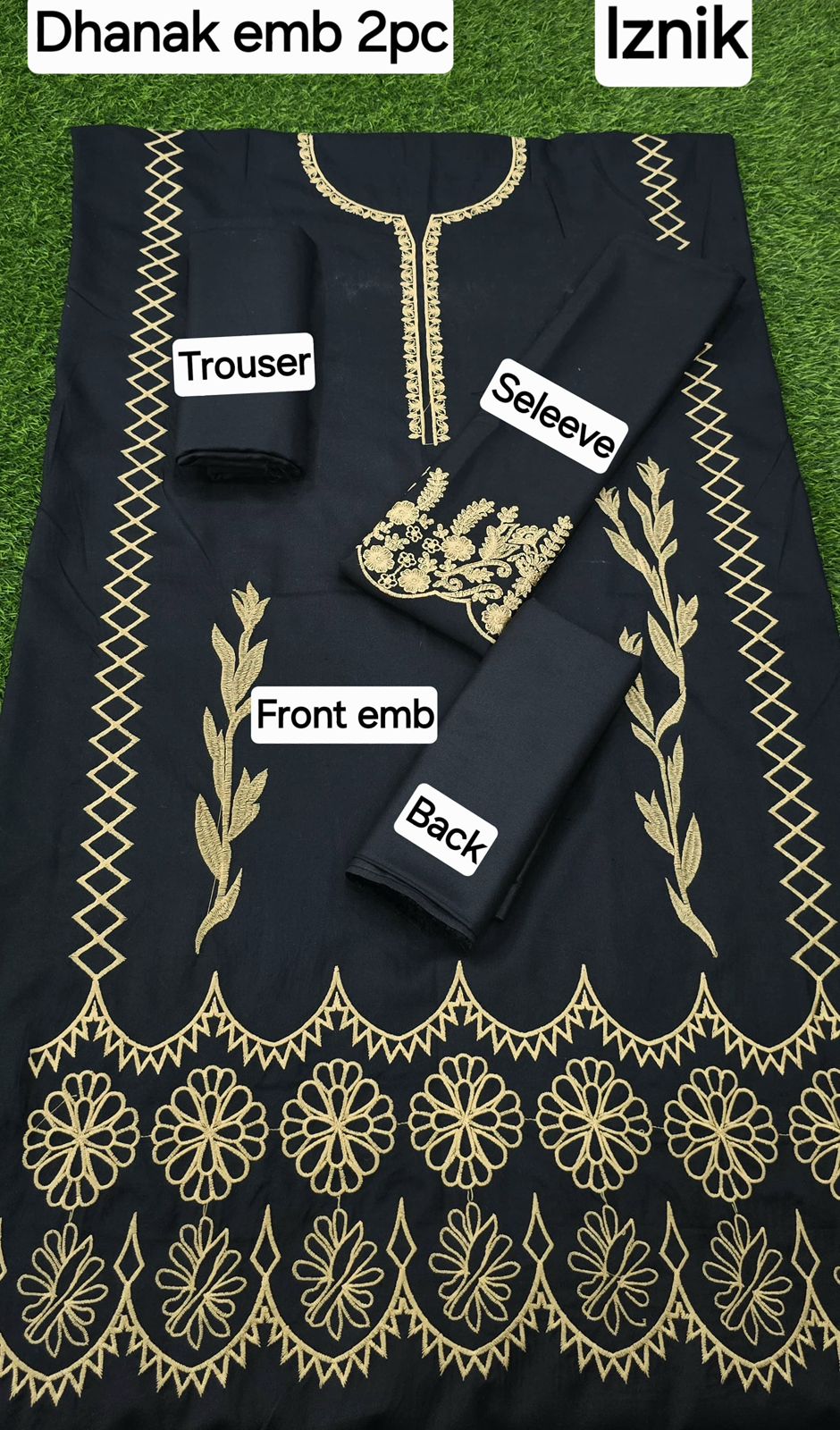 Women’s Winter Collection – MIX Brand Dhanak Embroidered 2PC Suit with Dyed Trouser