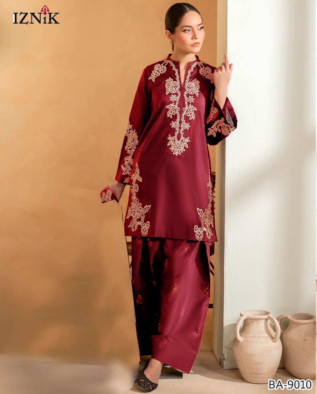 Women’s Winter Collection – MIX Brand Dhanak Embroidered 2PC Suit with Dyed Trouser