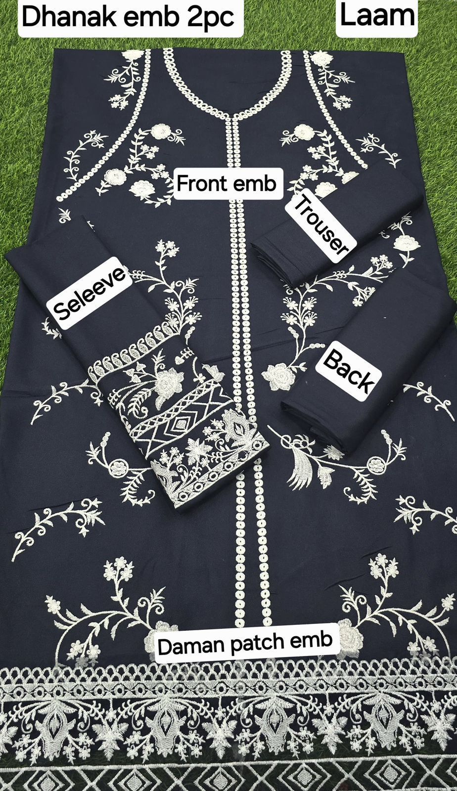 Women’s Winter Collection – MIX Brand Dhanak Embroidered 2PC Suit with Dyed Trouser