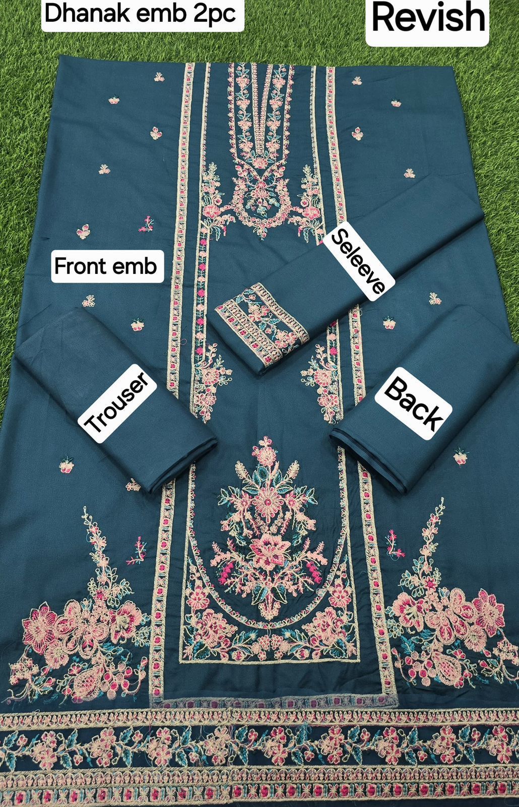 Women’s Winter Collection – MIX Brand Dhanak Embroidered 2PC Suit with Dyed Trouser