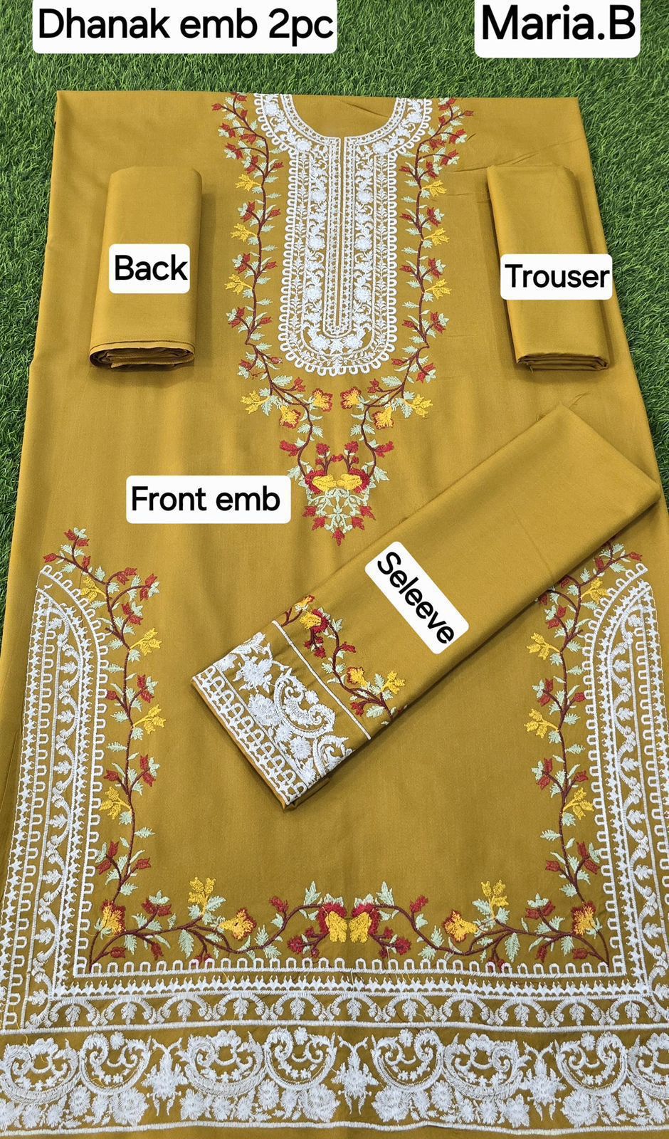 Women’s Winter Collection – MIX Brand Dhanak Embroidered 2PC Suit with Dyed Trouser