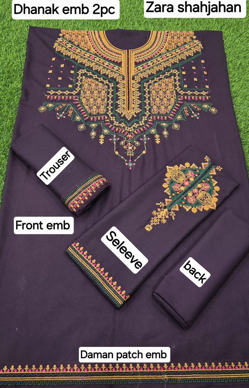 Women’s Winter Collection – MIX Brand Dhanak Embroidered 2PC Suit with Dyed Trouser