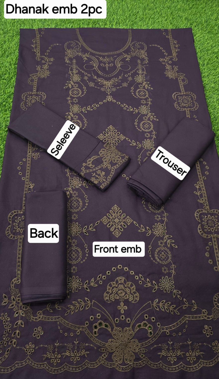 Women’s Winter Collection – MIX Brand Dhanak Embroidered 2PC Suit with Dyed Trouser