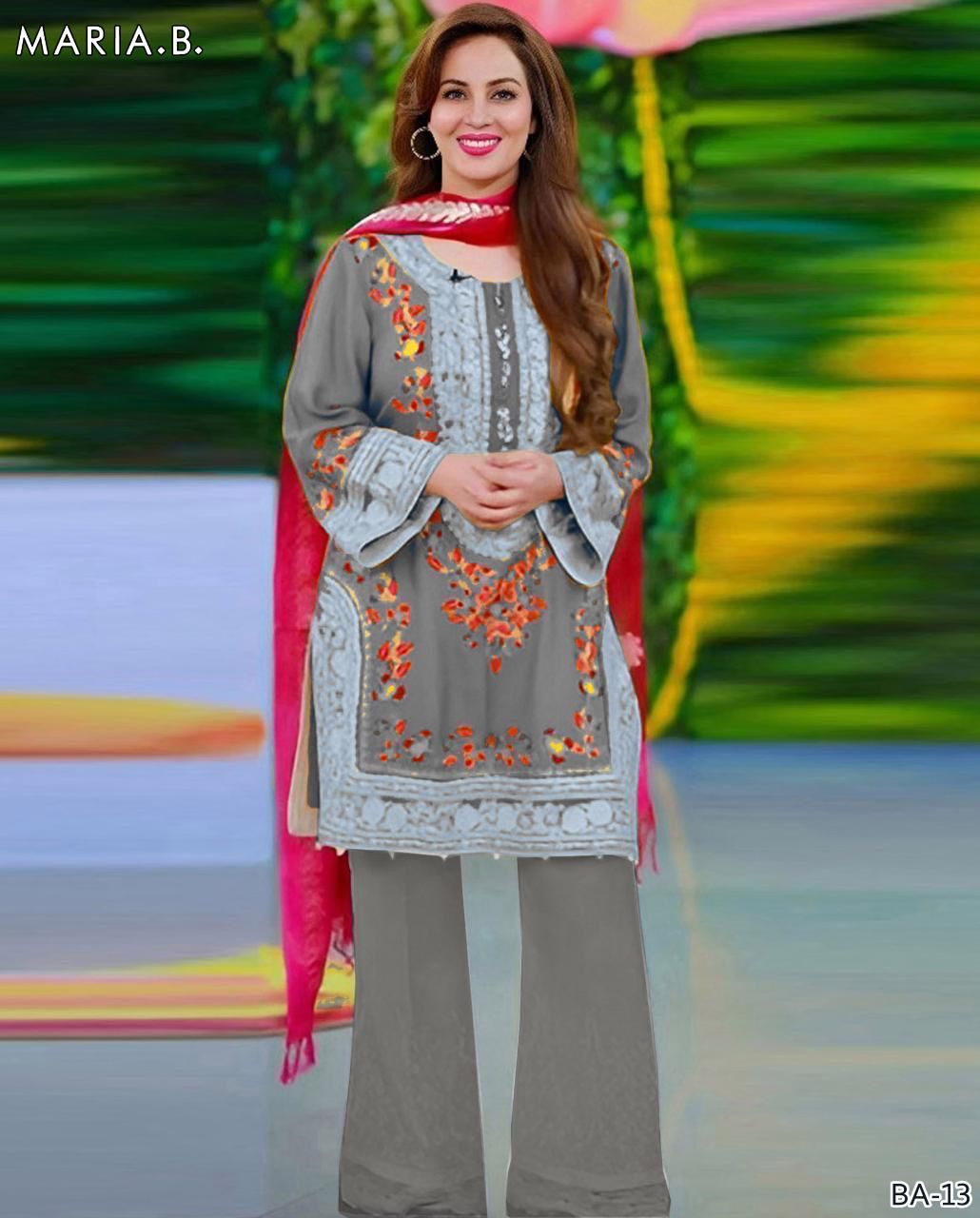 Women’s Winter Collection – MIX Brand Dhanak Embroidered 2PC Suit with Dyed Trouser