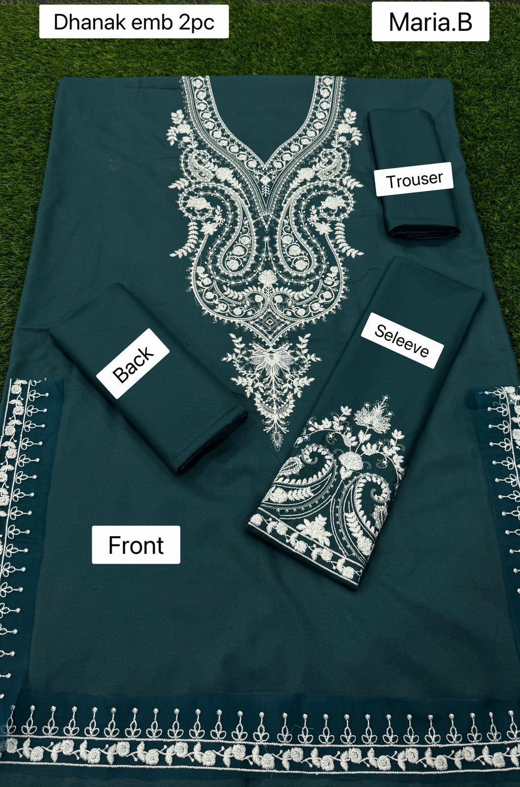 Women’s Winter Collection – MIX Brand Dhanak Embroidered 2PC Suit with Dyed Trouser