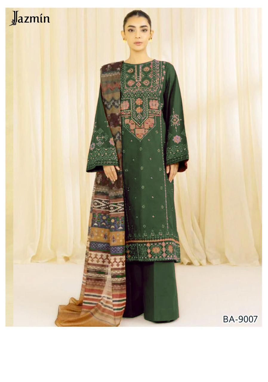 Women’s Winter Collection – MIX Brand Dhanak Embroidered 2PC Suit with Dyed Trouser