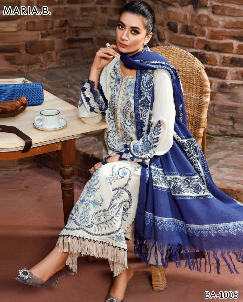 Women’s Winter Collection – MIX Brand Dhanak Embroidered 2PC Suit with Dyed Trouser